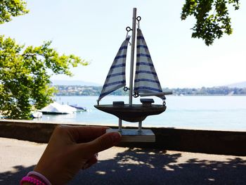 Reflection of trees in water