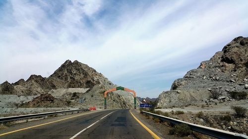 Road passing through mountains