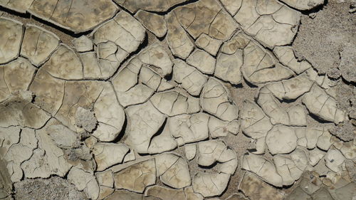 Full frame shot of cracked land