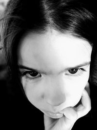 Close-up portrait of young woman