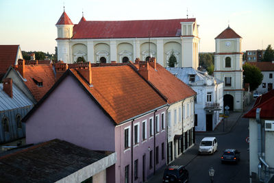 Buildings in city against sky