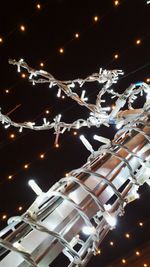 Aerial view of illuminated lighting equipment at night