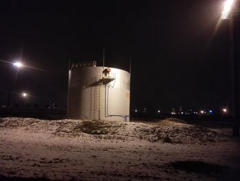 Illuminated built structure at night