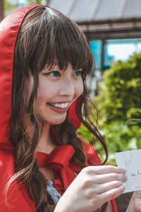 Portrait of a girl smiling