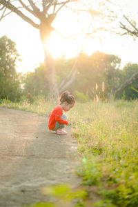 Boy in field