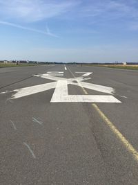 Road marking on road