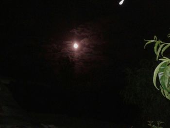 Illuminated moon in sky at night