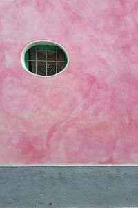 Pink petals on wall