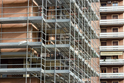 Low angle view of building at construction site