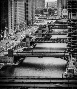 High angle view of cityscape