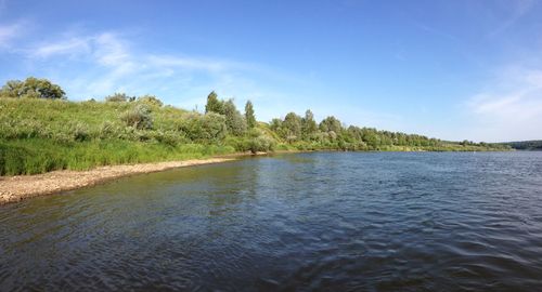 Scenic view of river against sky