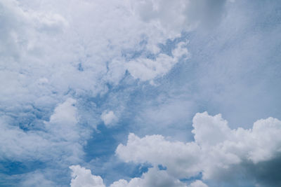 Low angle view of clouds in sky