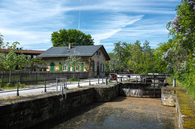 Built structure with trees in background