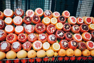 Various fruits for sale at market stall