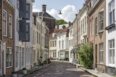 Street in the old town of middelburg, the netherlands