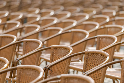 Close-up of wicker basket