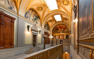 Interior of illuminated building