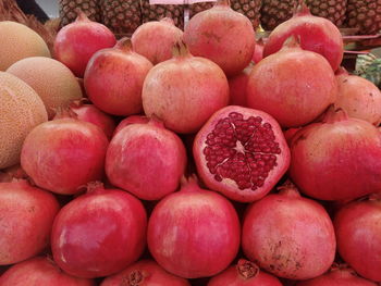 Close-up of strawberries in market