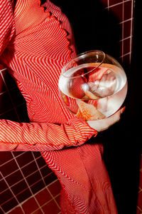 Low section of woman wearing socks