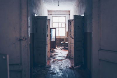 Interior of abandoned building