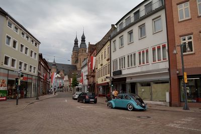 Cars on street in city