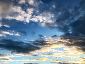 Low angle view of clouds in sky