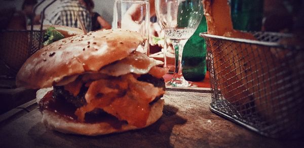 Close-up of bread on table