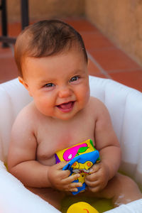 Portrait of cute baby boy