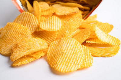 Close-up of food on white background
