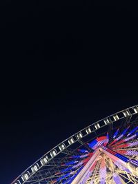 Low angle view of bridge at night