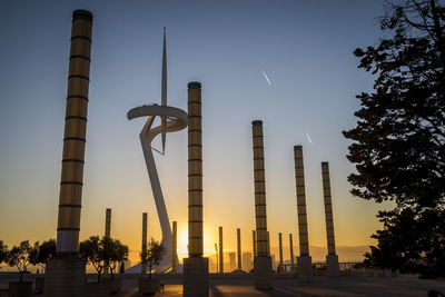 Olympic park in montjuic in barcelona spain