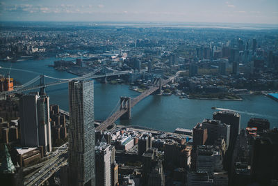 Aerial view of buildings in city