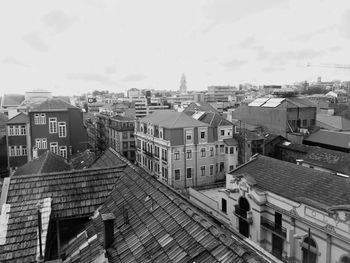 Aerial view of city against sky