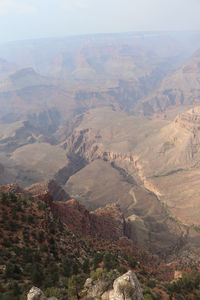 High angle view of landscape against sky