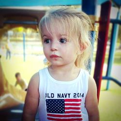 Close-up portrait of cute boy