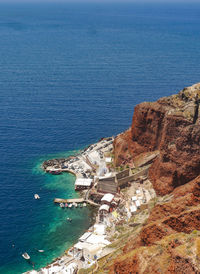 High angle view of sea against sky