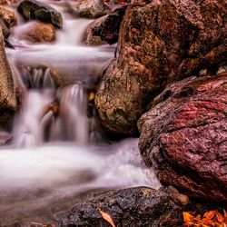 River flowing through rocks