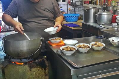 Close-up of preparing food