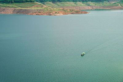 High angle view of sea shore