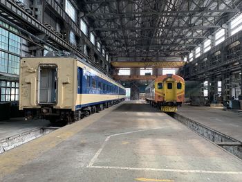 Train at railroad station platform