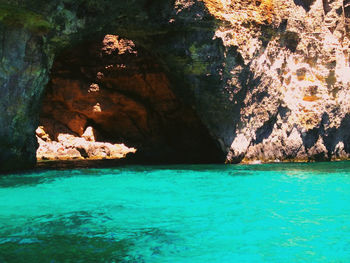 Rock formations in sea