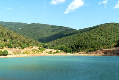 Scenic view of a lake against sky