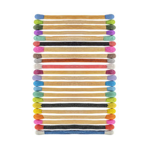 Matchsticks various colors on white background