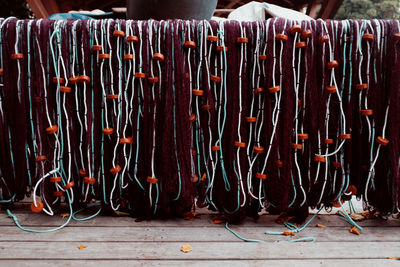 Close-up of fishing net