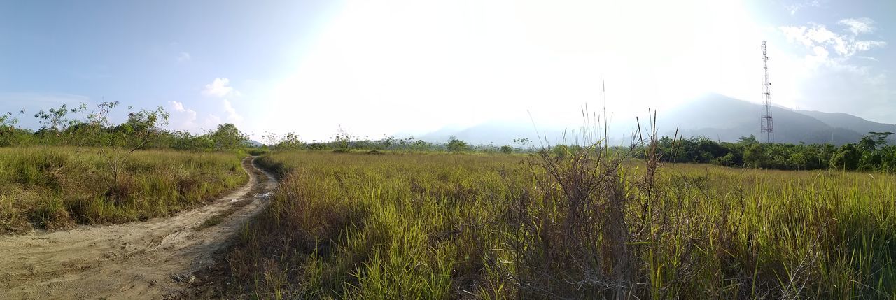 PANORAMIC SHOT OF LAND AGAINST SKY