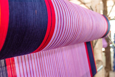 Close-up of multi colored umbrella