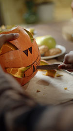 High angle view of christmas tree