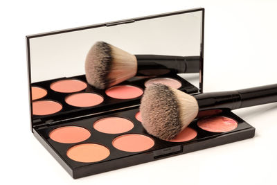 Close-up of paper decoration on white background