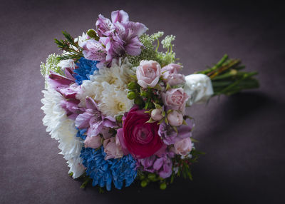 Close-up of flowers on table