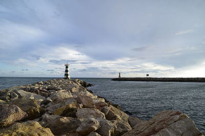 Scenic view of sea against sky